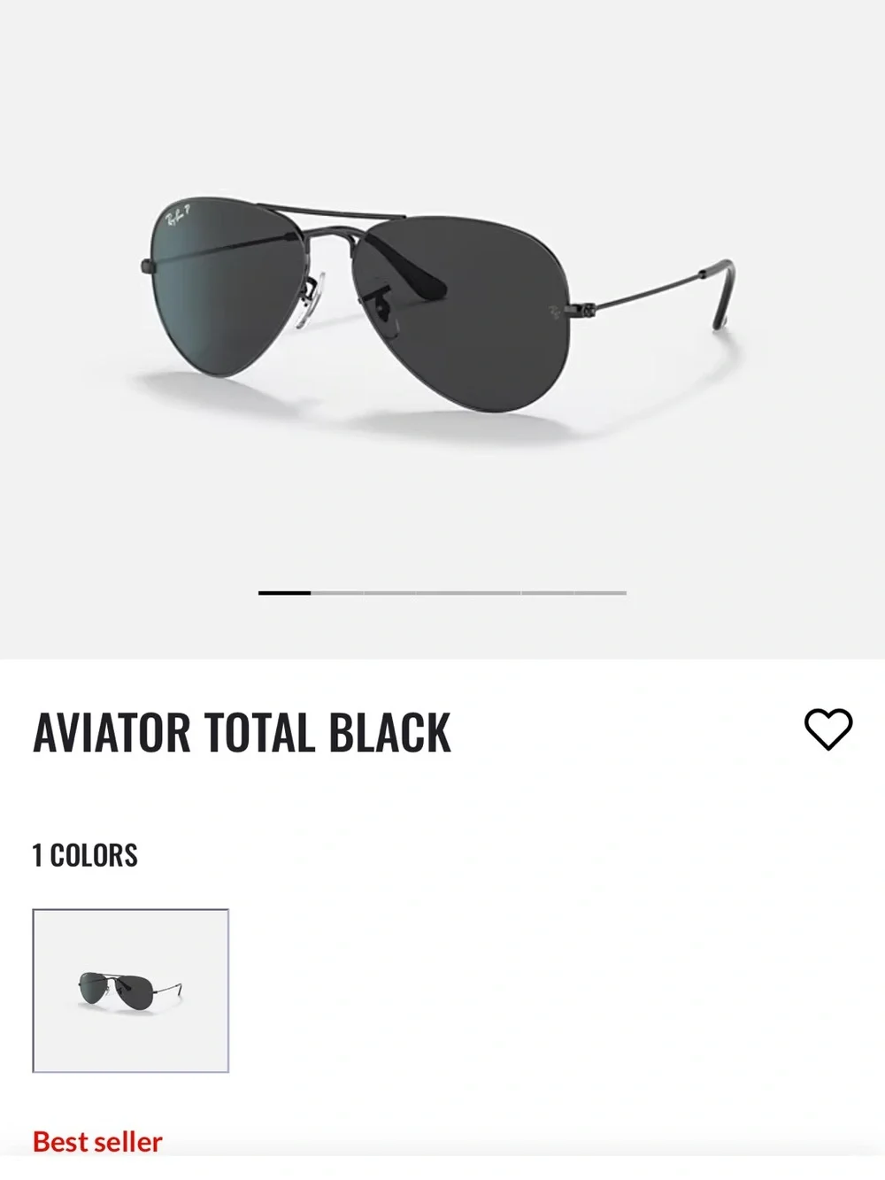 Ray-Ban Aviator Sunglasses in Black Unisex